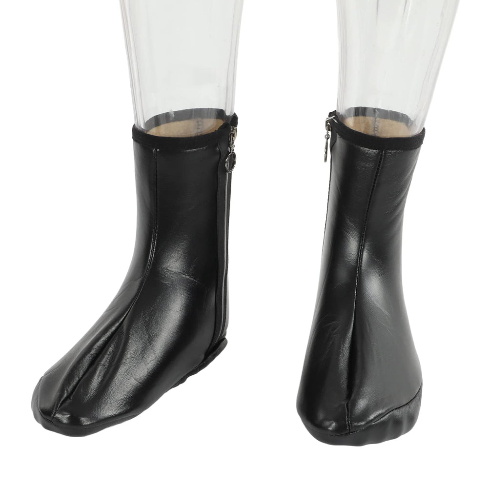 AQUR2020 PU Leather Muslim Socks fleece lining adds cozy warmth.