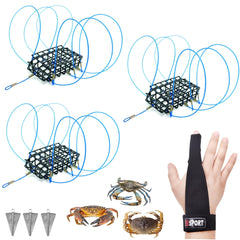 AQWXC 6-Loops Crab Trap with blue loops - front view