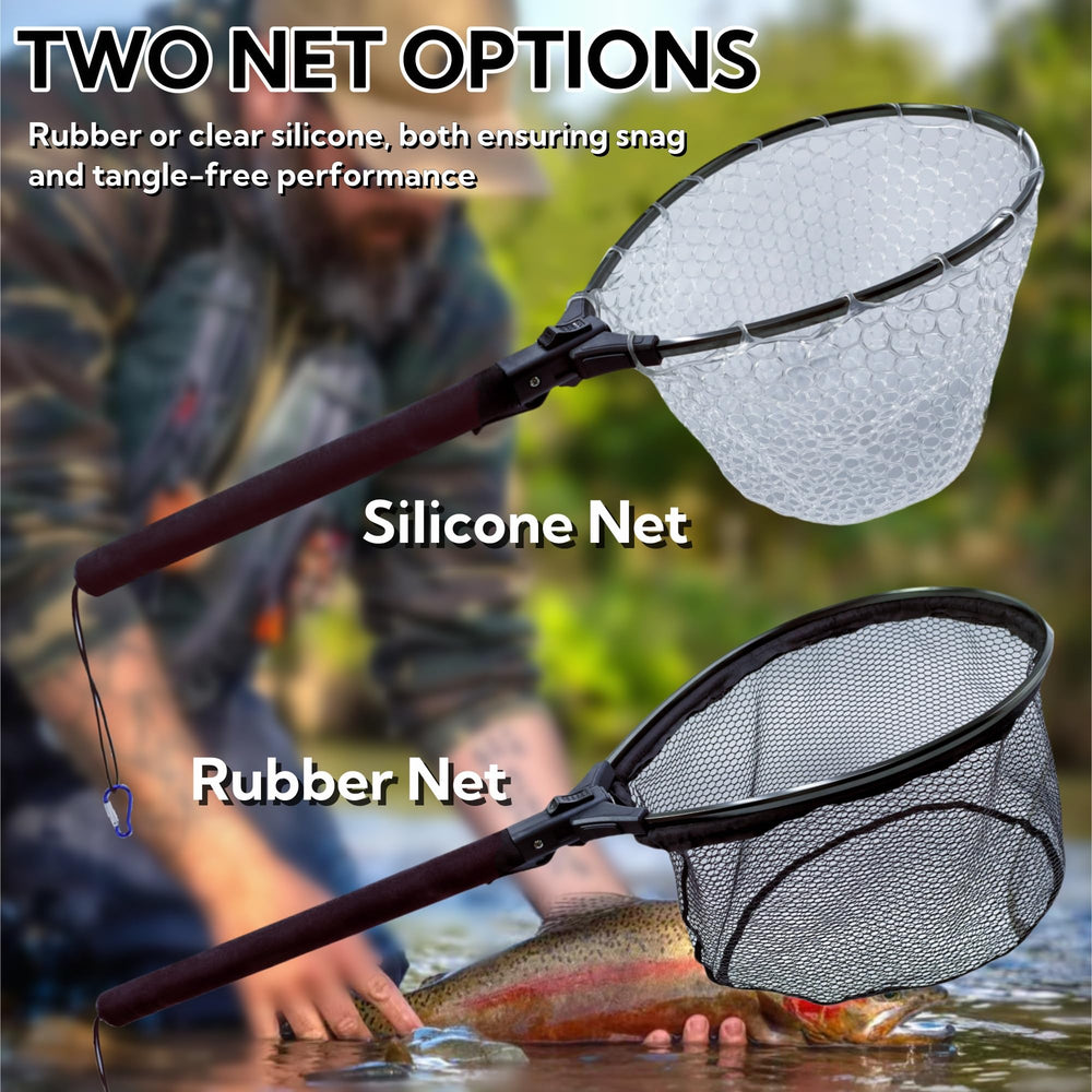 AQWXC belt clip keeps net accessible during fishing