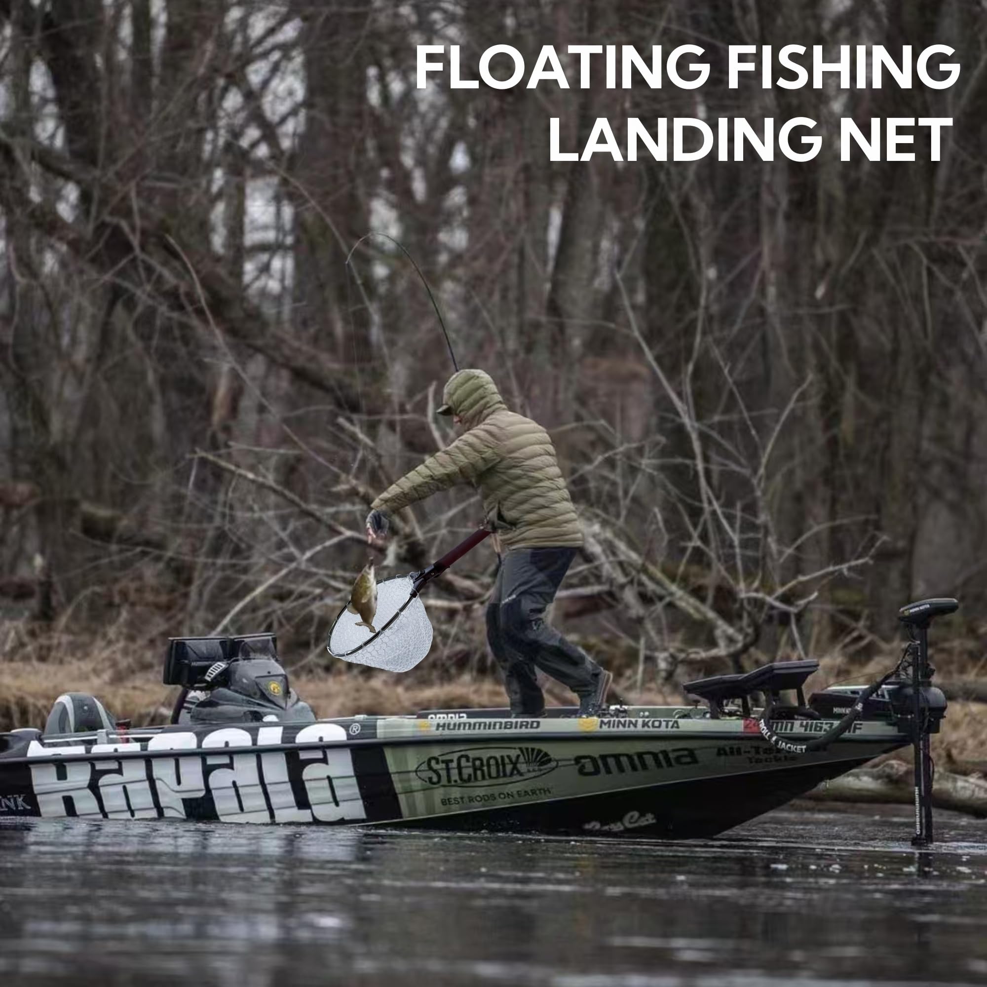 AQWXC floating-net-elastic-lanyard-carabiner enables quick attachment to gear.