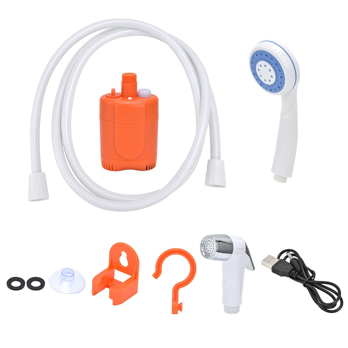 aqxreight portable outdoor shower pump for camping and travel.