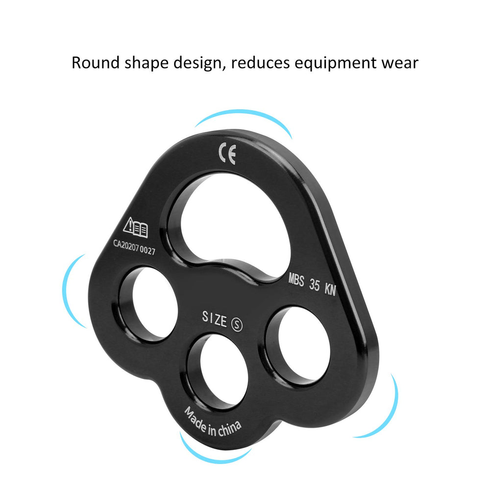 aqxreight Rope 3 Holes Rigging Plate top view highlights three routing holes.
