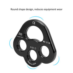 aqxreight Rope 3 Holes Rigging Plate top view highlights three routing holes.