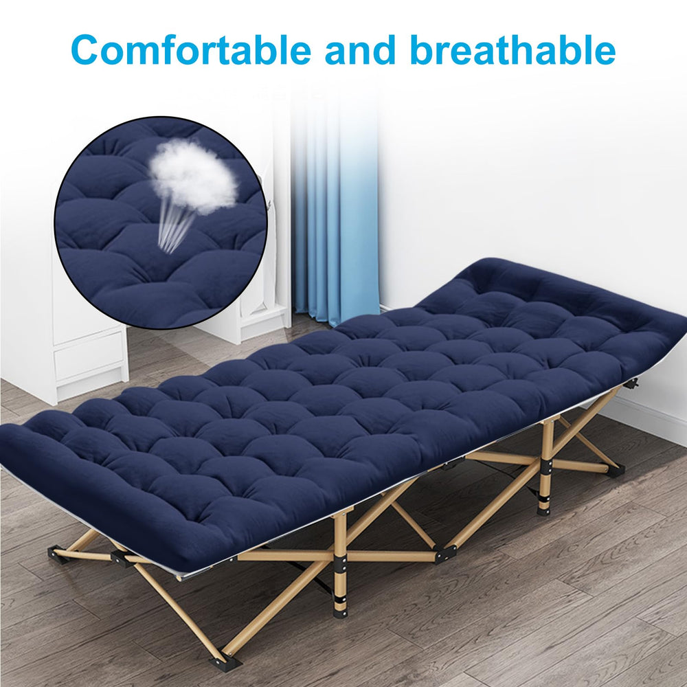 ARAER cot’s heavy-duty frame supports up to 450 lbs for versatile use.
