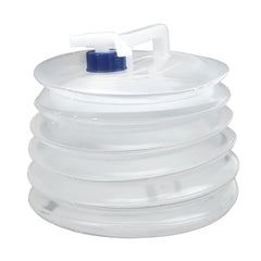 Aramox foldable water container in compact fold for easy packing.