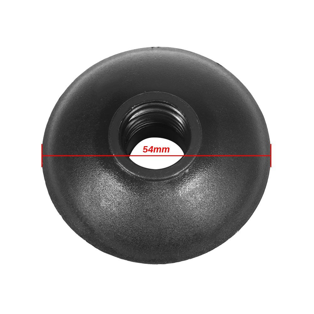 Aramox black round basket prevents pole snagging on uneven terrain