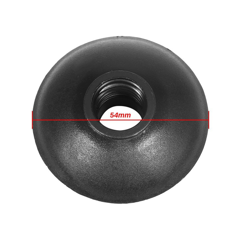 Aramox black round basket prevents pole snagging on uneven terrain