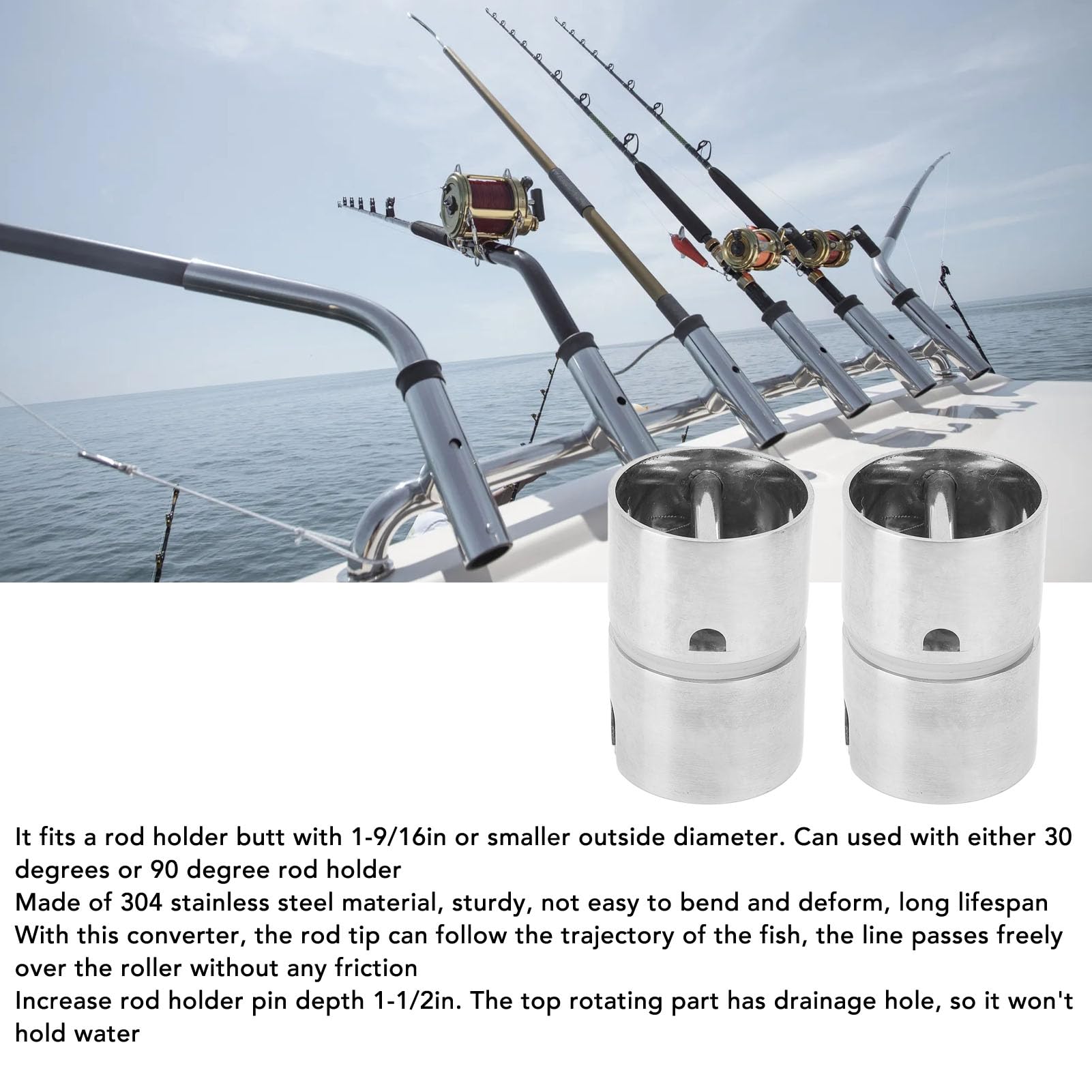 Two-piece pack for multiple rod holder setups.
