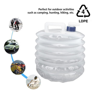 Aramox water storage jug in outdoor camping setup for versatile storage.