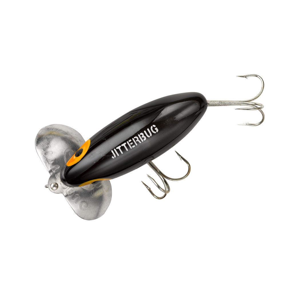 Arbogast Clicker Jitterbug delivers rhythmic plop and click to attract feeding bass.