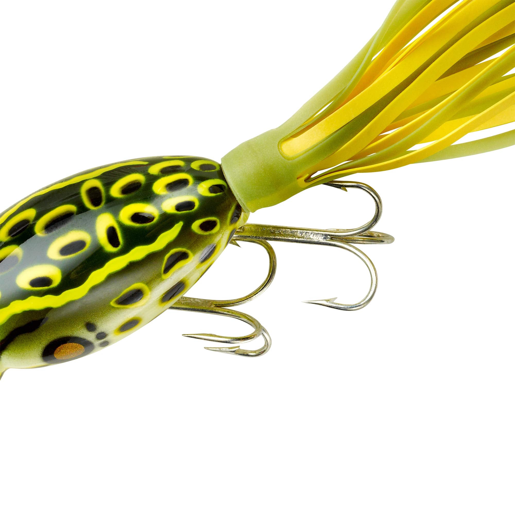 Arbogast Hula Popper concave mouth delivers powerful bloops for surface strikes.