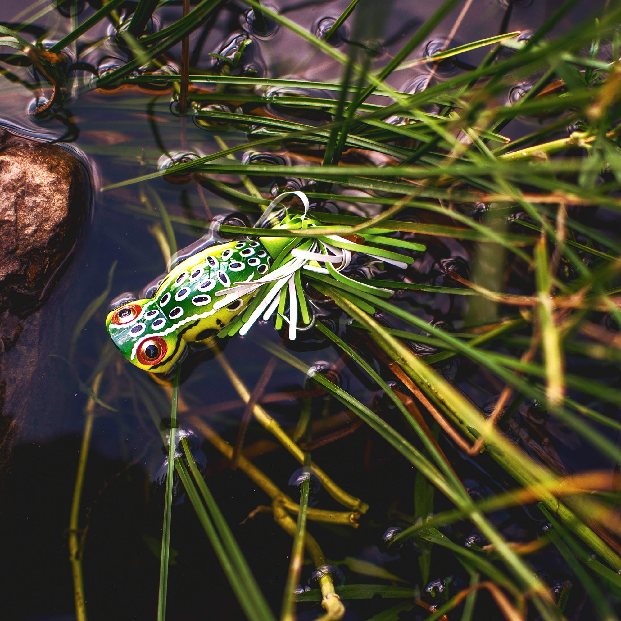 Arbogast Hula Popper concave mouth creates loud bloops on retrieves.