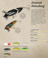Arbogast Jitterbug topwater lure designed to trigger surface strikes and fast hookups