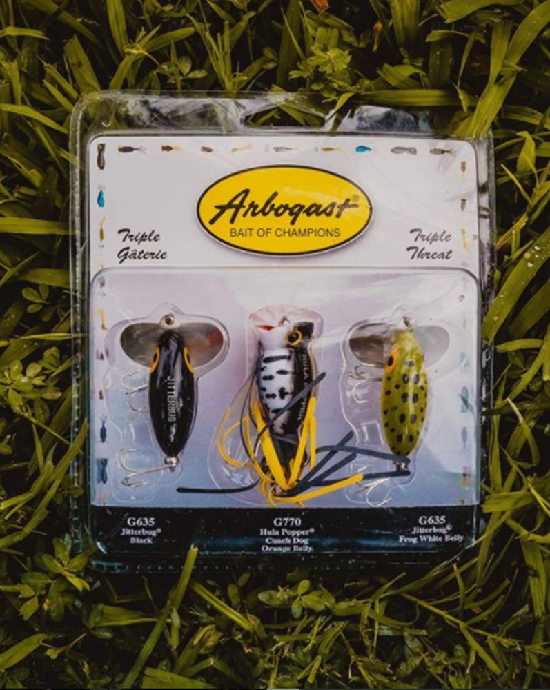 Arbogast jitterbug two-pack ready for shallow water strikes