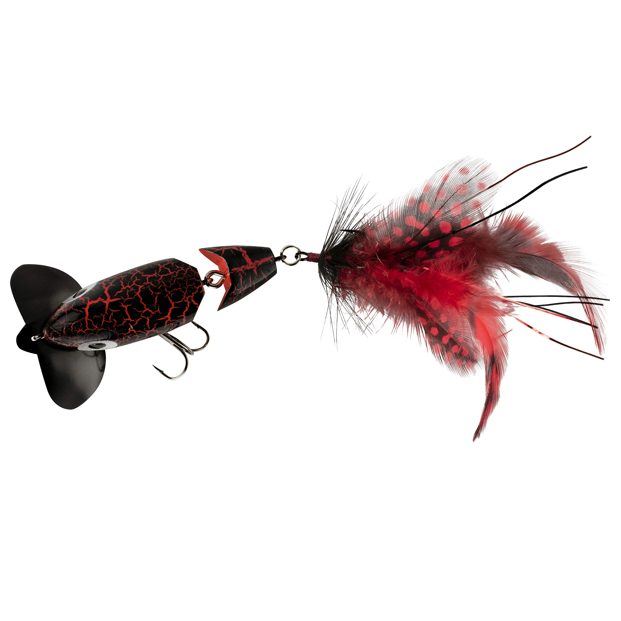 Arbogast Jointed Jitterbug 2.0 side view shows a compact 2.5-inch profile for precise casts