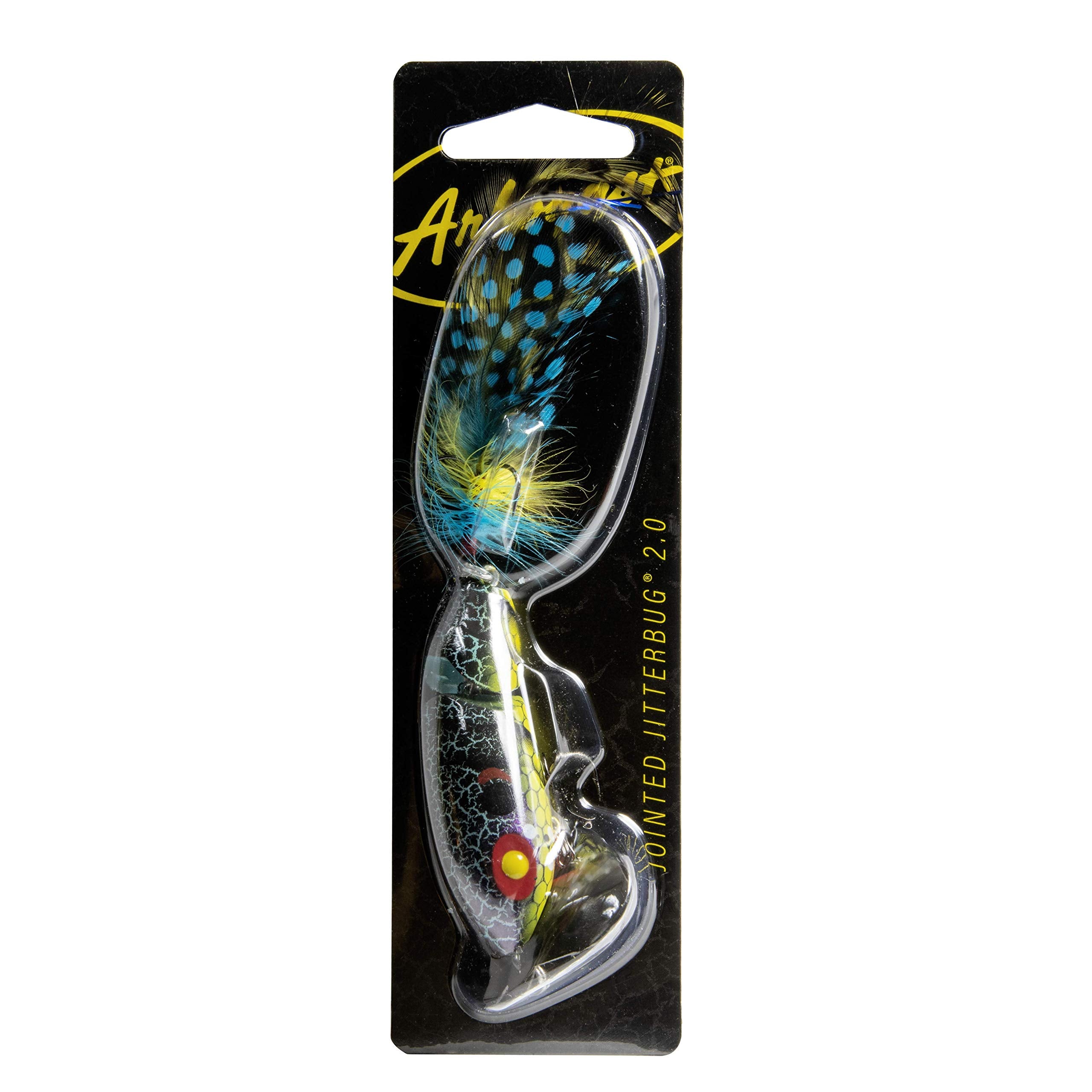 Arbogast Jointed Jitterbug 2.0 rear feather treble drifts during pause for extra strikes
