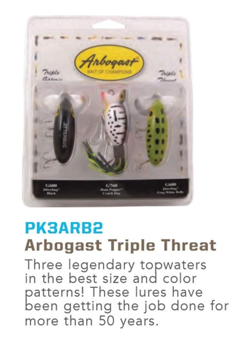 Arbogast pack display ready for fishing trips