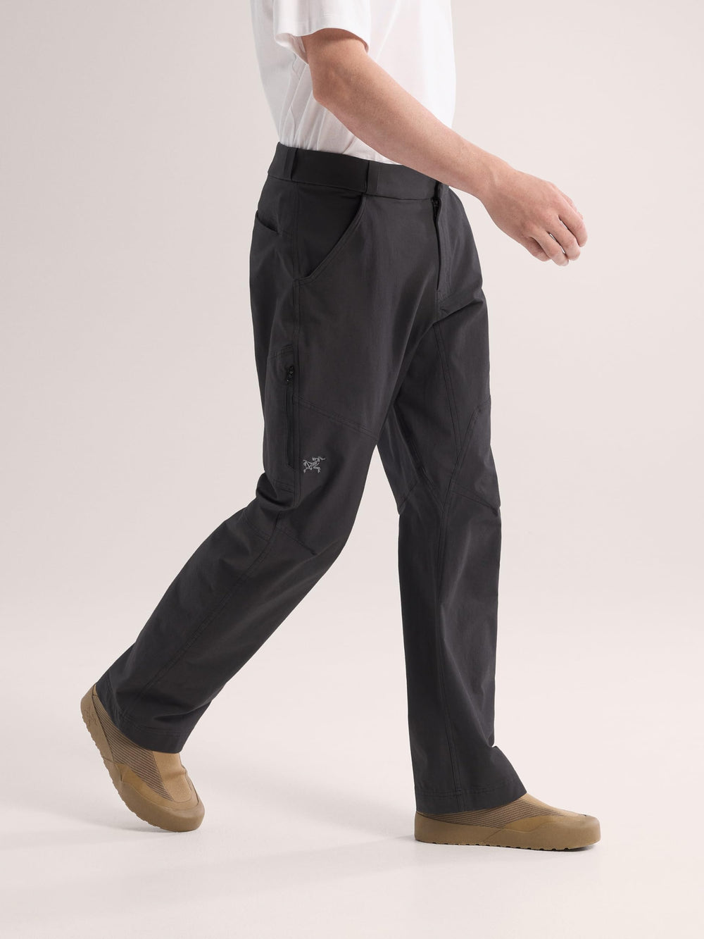 Arc'teryx Cronin Pant worn during bouldering to show mobility.