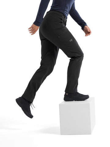 Arc'teryx Gamma MX Pant women's view on trail emphasizing mobility and comfort