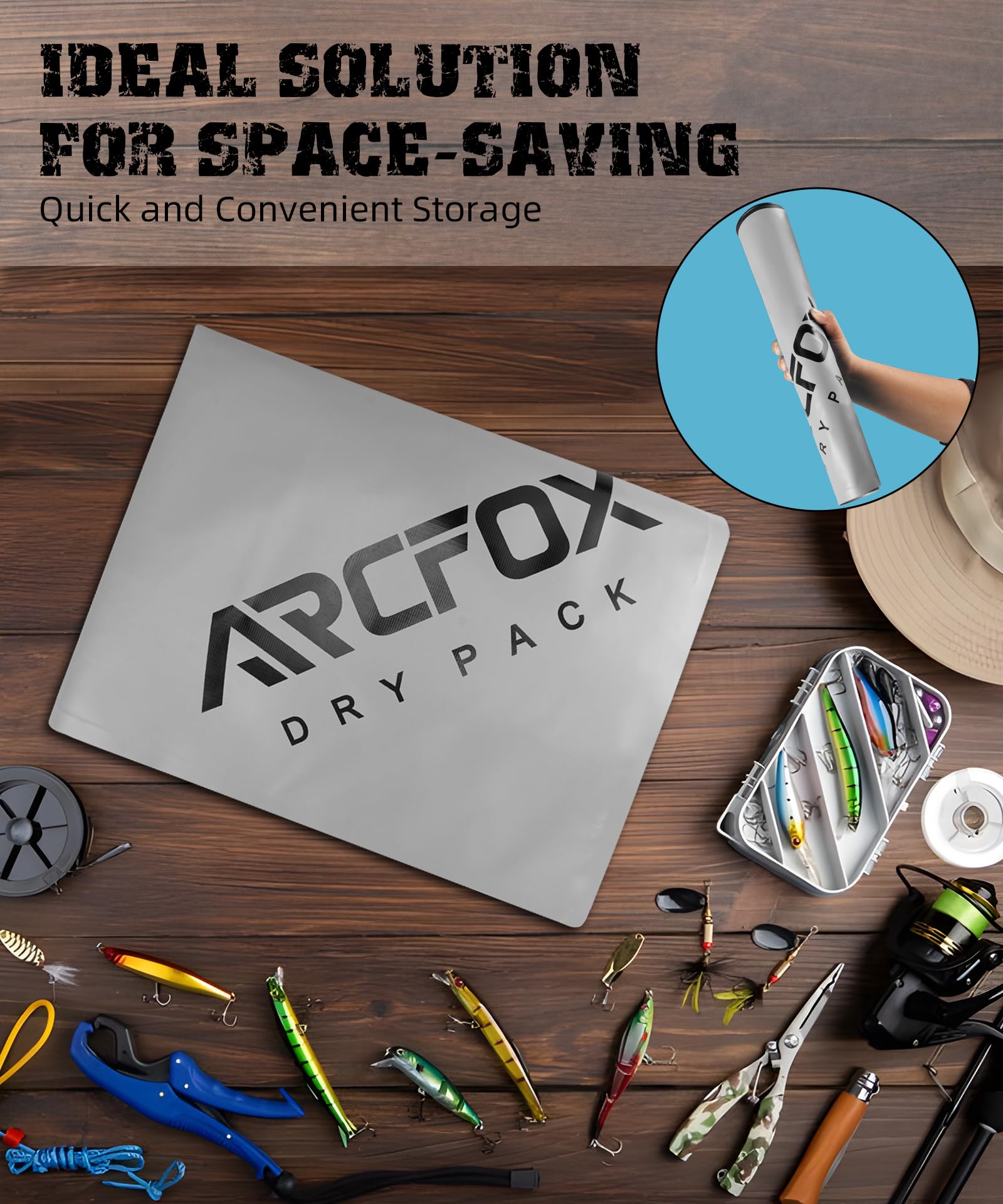 ARCFOX Live Fish Bag portable and rollable for compact storage.