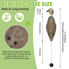 Archerest dove dummy with drooping head for realistic game handling.