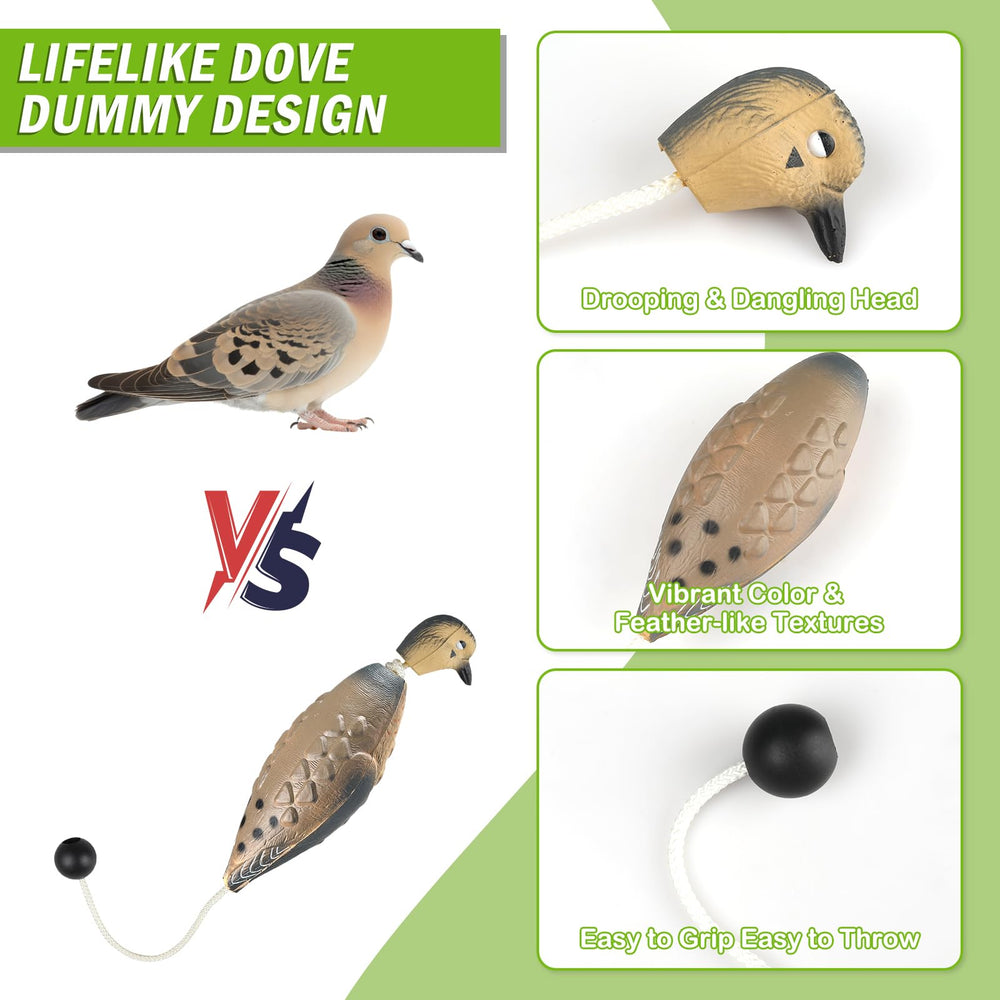 Archerest dove dummy textured body improves grip and carries.