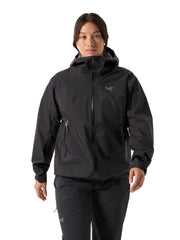 Arc'teryx Beta Jacket Women's Gore-Tex ePE shell close-up for all-weather protection outdoors.