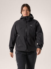 Arc'teryx Beta Jacket Women's Gore-Tex ePE shell fabric close-up highlights durability against rain.