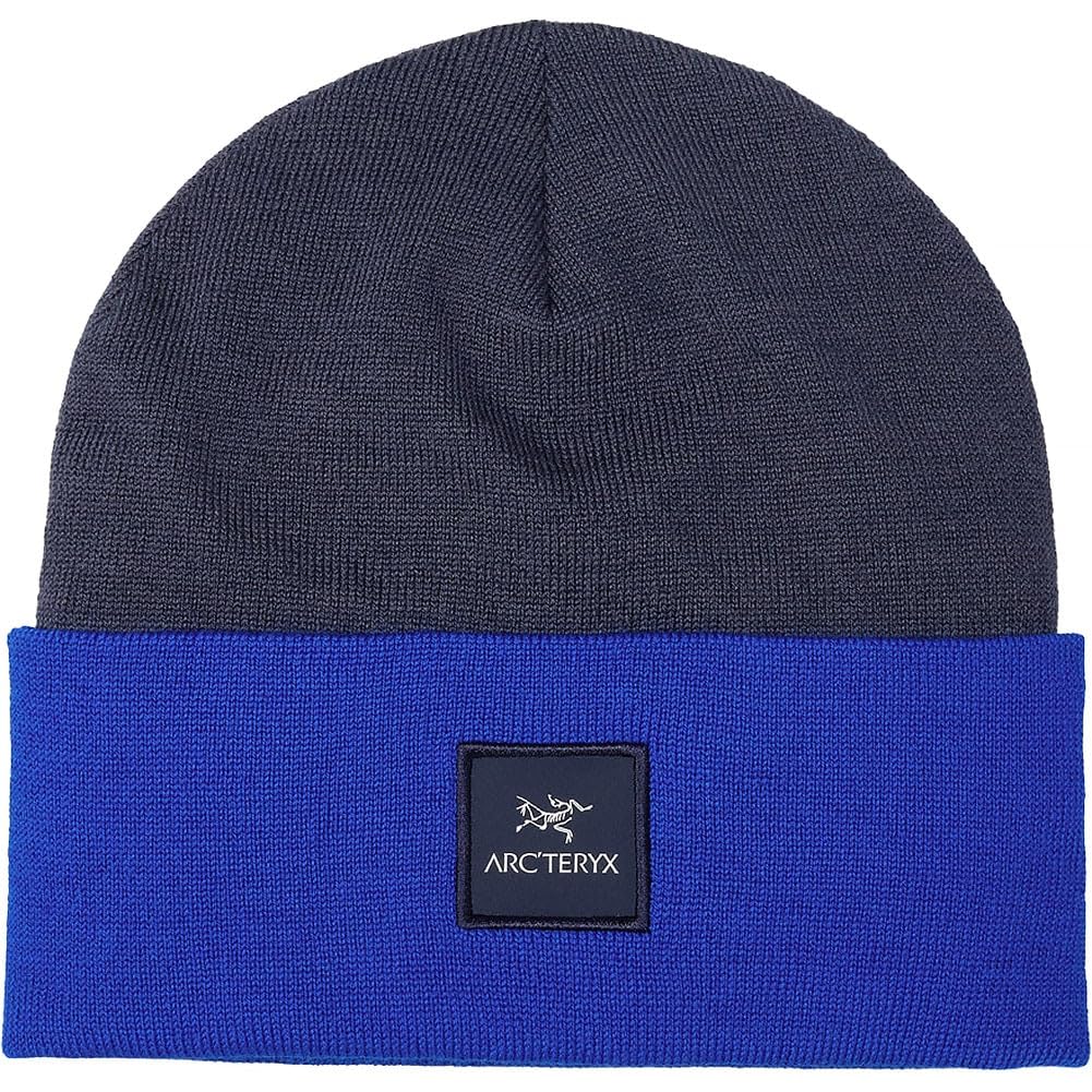 Arc'teryx Color Block Toque with color-block design offering midweight warmth for hiking.