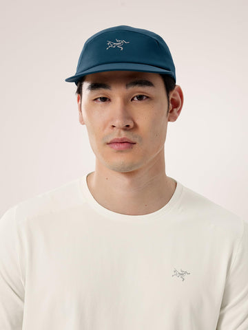 Arc'teryx Gamma 5 Panel Cap care shot notes hand-wash requirement.