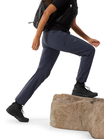 Arc'teryx Gamma Pant chira nylon fabric close-up shows four-way stretch