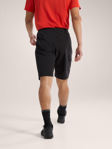 Arc'teryx Gamma SL Short 11 thigh pocket stays accessible while climbing.