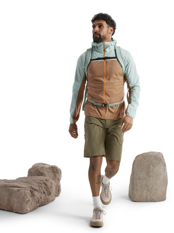 Arc'teryx Gamma SL Short 9 articulated-patterning enables freedom on steep terrain