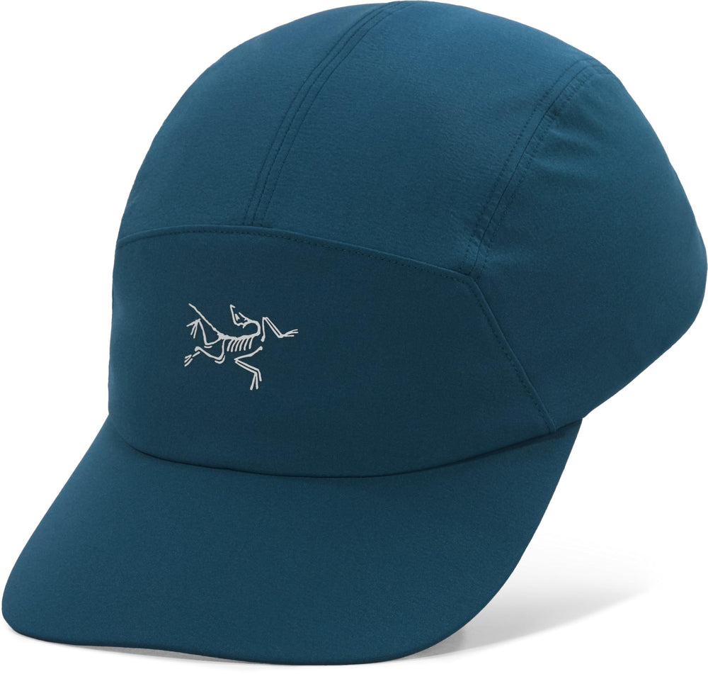 Arc'teryx Gamma 5 Panel Cap material closeup—durable nylon with DWR finish.