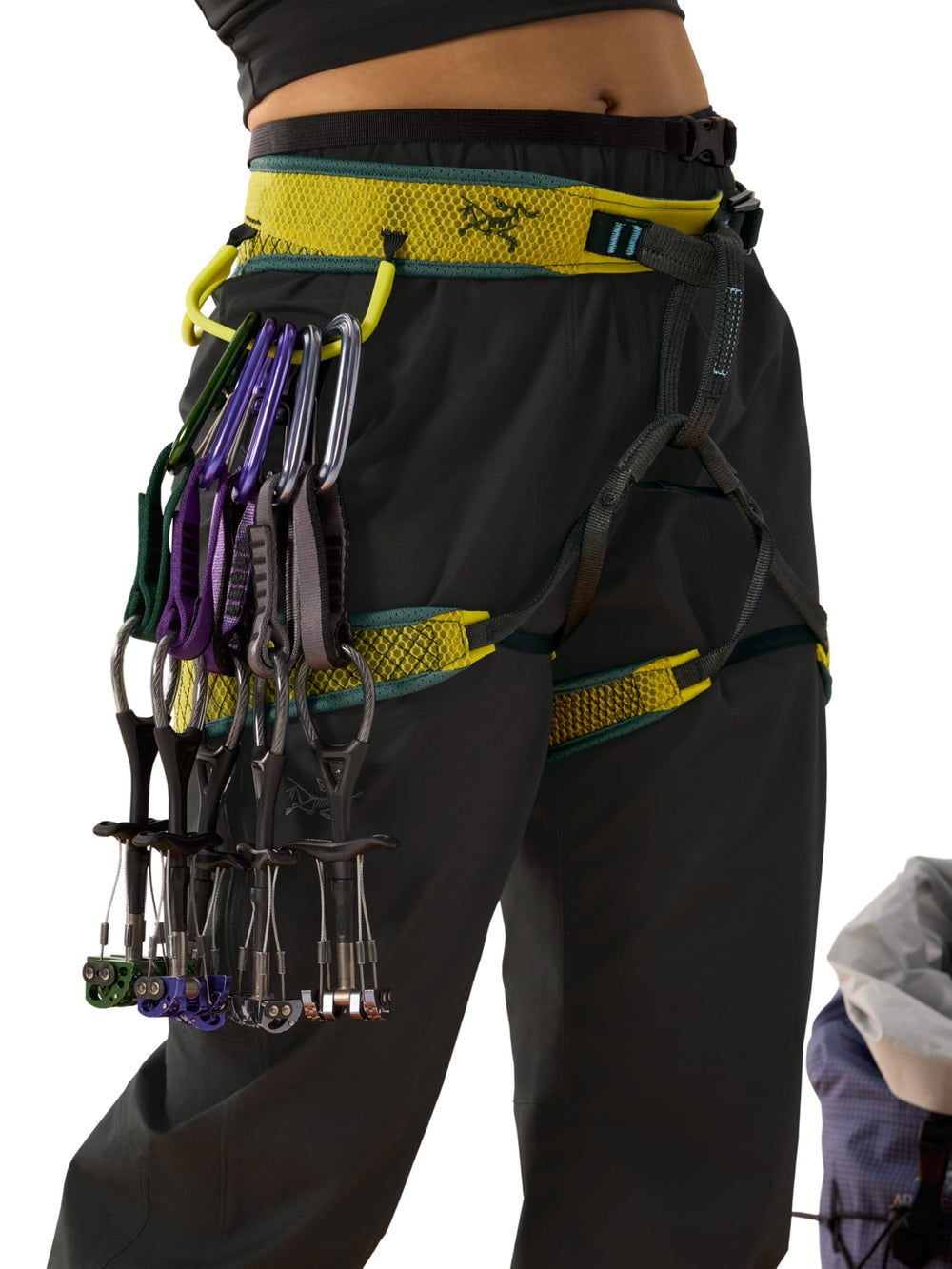 Arc'teryx Kragg Cotton Pant weave close-up demonstrating cotton-nylon durability