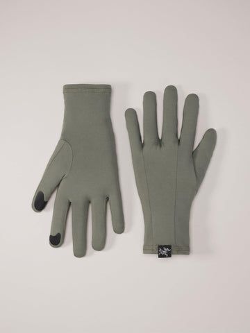 Arc'teryx Rho Glove breathable material helps regulate temperature.