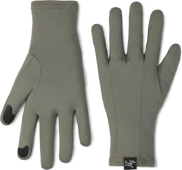Arc'teryx Rho Glove lightweight liner image highlights all-day comfort.