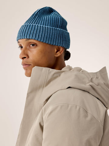 Arc'teryx Ribbed Toque closeup fabric reveals soft wool-blend texture