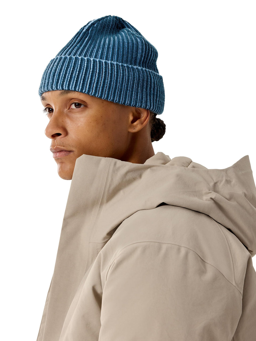 Arc'teryx Ribbed Toque rolled cuff highlights extra warmth at forehead and ears