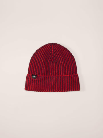 Arc'teryx Ribbed Toque two-tone knit demonstrates modern style and warmth on chilly hikes.