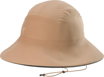 Arc'teryx Sinsola Shade Hat material close-up of Circuit stretch fabric.
