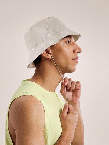 Arc'teryx Sinsolo bucket hat redesign packs compactly for travel and shade