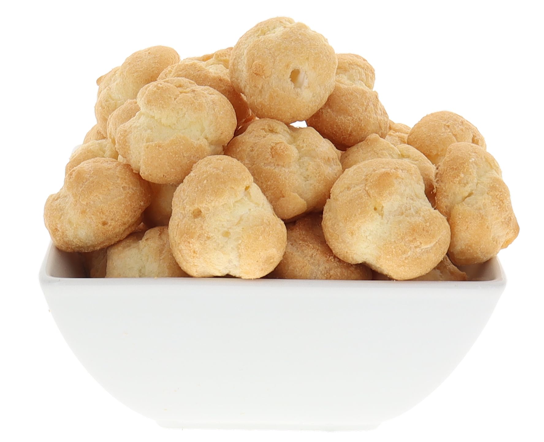 Arctic Farms vanilla cream puffs in a small bag for convenient travel snacking.