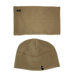 Arctic Gear cap and gaiter set in tan fleece for all-round winter warmth.