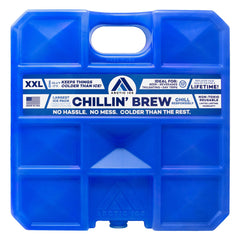 ARCTIC ICE Chillin' Brew XX-Large 10lb pack in cooler keeps beverages colder longer.