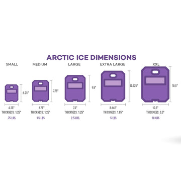 Arctic Ice Tundra pack stored in freezer for instant use and reuse.