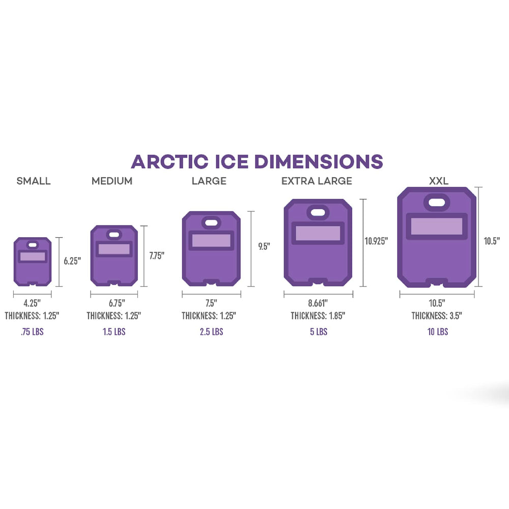 Arctic Ice Tundra pack stored in freezer for instant use and reuse.