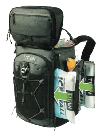 Arctic-Zone Titan adjustable backpack straps for comfortable carrying on trails.