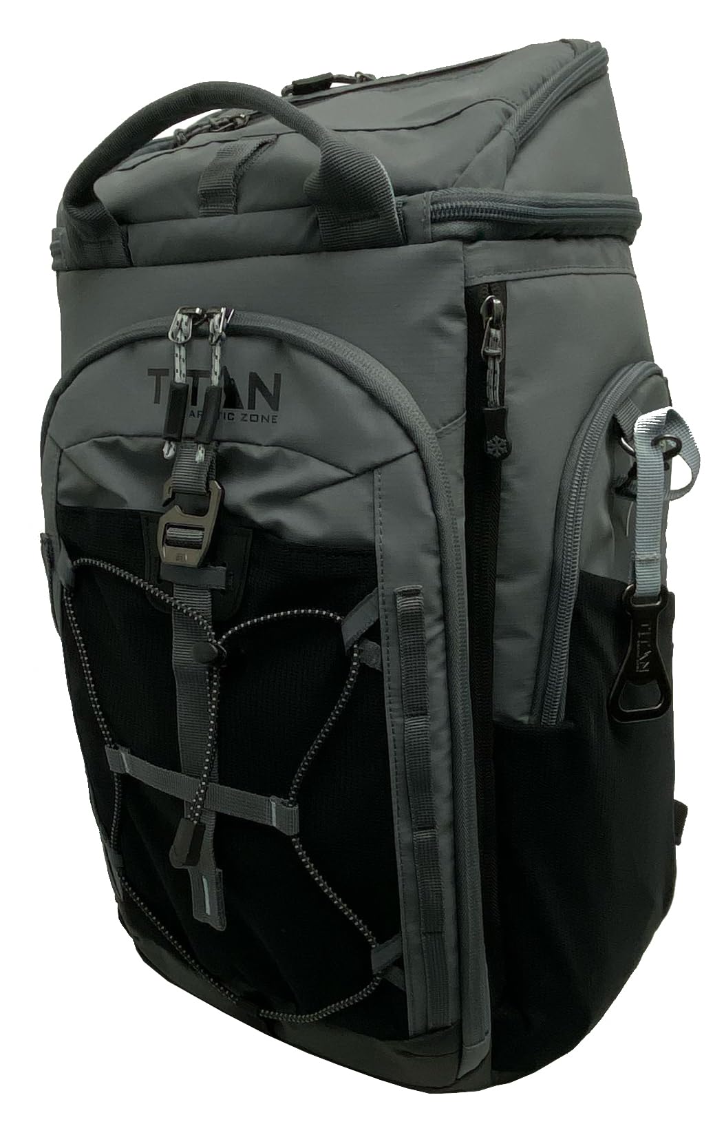 Arctic-Zone Titan 26-cans front compartment keeps snacks and small items easily accessible.