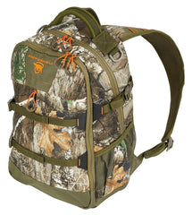 ArcticShield T2X backpack in Realtree Edge front view highlighting silent, accessible gear.